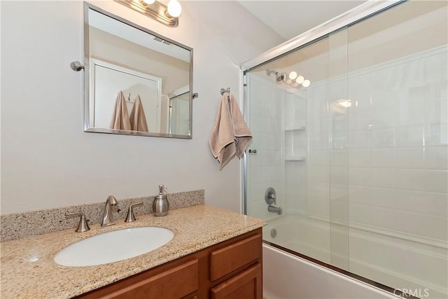 209 Cool Creek Ln Unit 10, Lake Arrowhead, CA 92352 - full bathroom featuring vanity and enclosed tub / shower combo