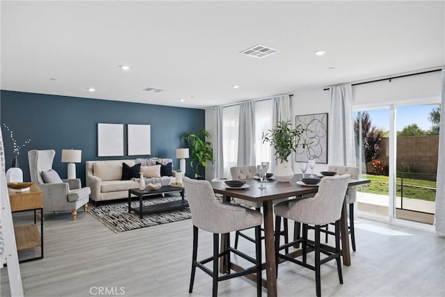 1330 Carolina Ct, Hemet, CA 92543 - dining room featuring light wood-style floors and recessed lighting