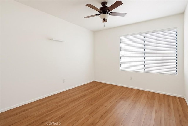 543 W Puente St Unit 3, Covina, CA 91722 - empty room featuring baseboards, light wood-style floors, and ceiling fan