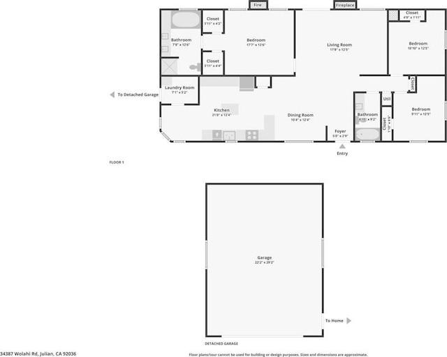 34387 Wolahi Rd, Julian, CA 92036 - room layout