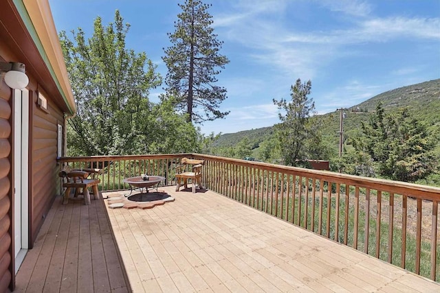 34387 Wolahi Rd, Julian, CA 92036 - wooden deck with a mountain view