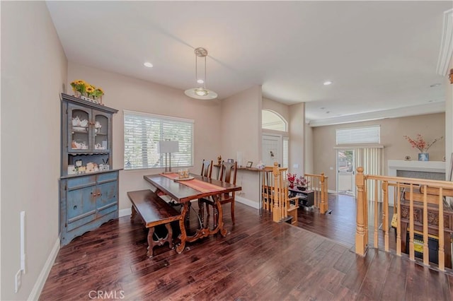 4489 Spencer St Unit 224, Torrance, CA 90503 - dining room featuring wood finished floors, plenty of natural light, baseboards, and recessed lighting
