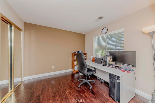 4489 Spencer St Unit 224, Torrance, CA 90503 - office area with wood finished floors and baseboards