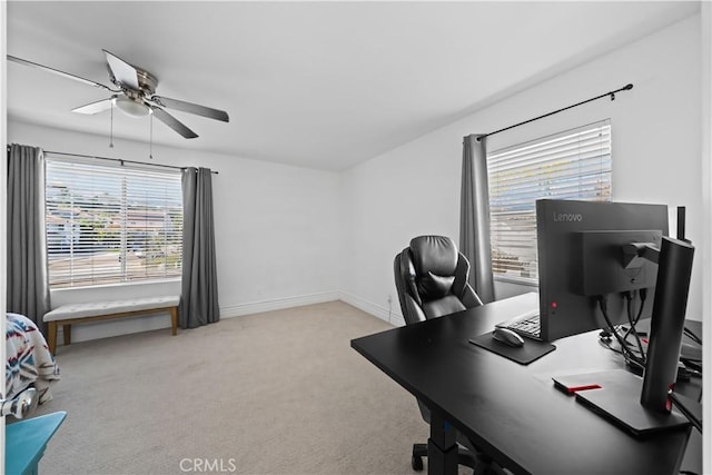 1528 Hendrix Pl, Chula Vista, CA 91911 - carpeted office space with a ceiling fan, plenty of natural light, and baseboards
