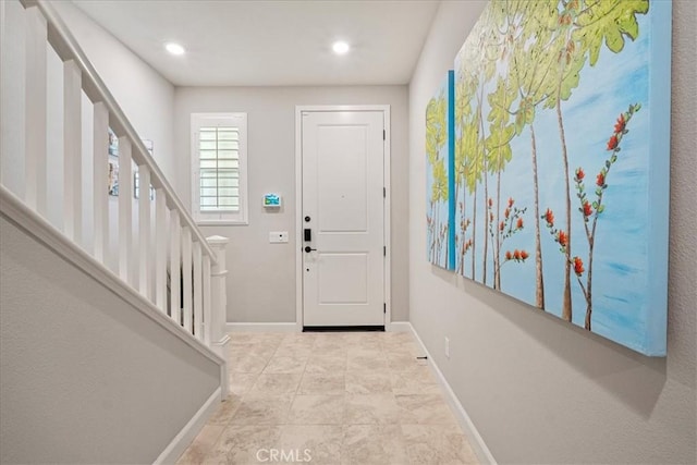 3516 Brody Way, Oceanside, CA 92056 - foyer entrance with stairs and baseboards
