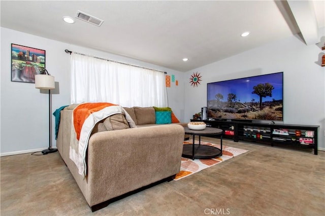 5536 Cahuilla Ave Unit 29, Palms, CA 92277 - living room with baseboards and recessed lighting