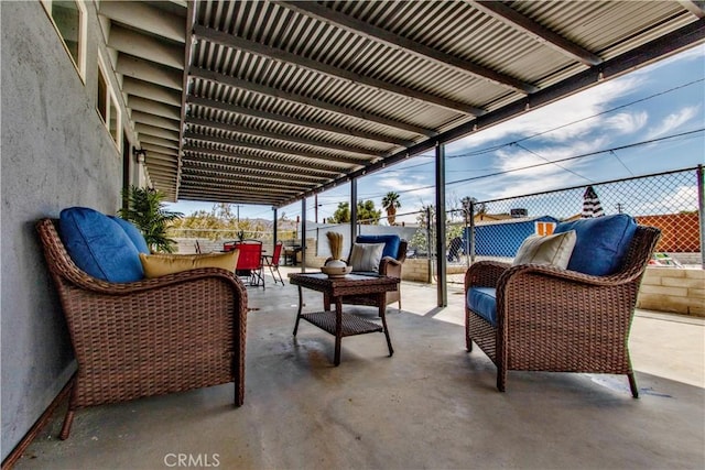 5536 Cahuilla Ave Unit 29, Palms, CA 92277 - view of patio / terrace with an outdoor hangout area