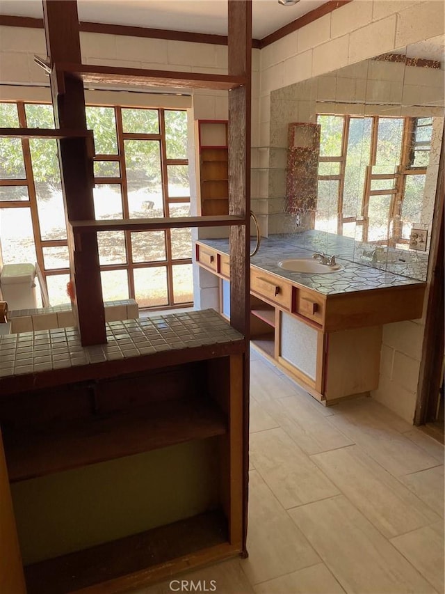9275 Sheep Ranch Rd, Mountain Ranch, CA 95246 - kitchen with tile counters and a sink