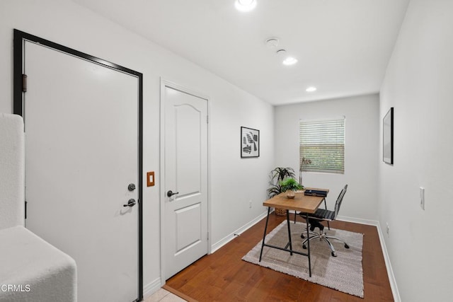 433 N Altadena Dr Unit 4, Pasadena, CA 91107 - office with wood finished floors, baseboards, and recessed lighting