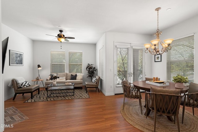 433 N Altadena Dr Unit 4, Pasadena, CA 91107 - dining space featuring healthy amount of natural light, wood finished floors, and a chandelier