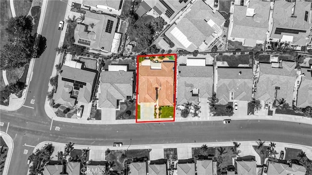 26716 Kingwood Rd, Murrieta, CA 92563 - aerial perspective of suburban area with property parcel outlined