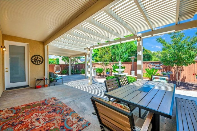26716 Kingwood Rd, Murrieta, CA 92563 - fenced backyard featuring outdoor dining space, a pergola, and a patio