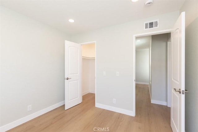 21981 Birchwood, Mission Viejo, CA 92692 - unfurnished bedroom with light wood-type flooring, recessed lighting, and baseboards
