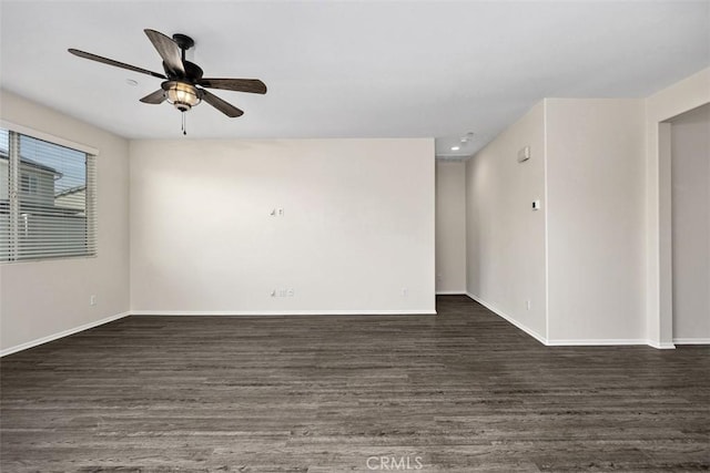 508 Bristolwood Rd, Hemet, CA 92543 - spare room featuring dark wood-style flooring and a ceiling fan