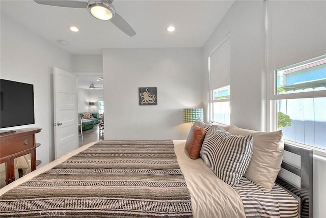256 Falcon Ave, Long Beach, CA 90802 - bedroom featuring recessed lighting and ceiling fan