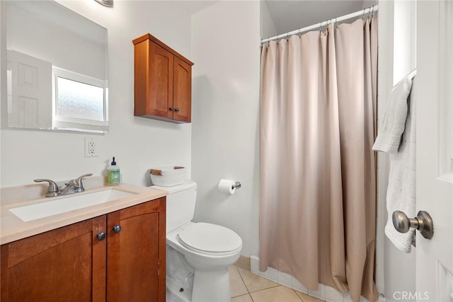 487 N Fern St, Orange, CA 92867 - full bathroom featuring vanity, tile patterned floors, toilet, and curtained shower