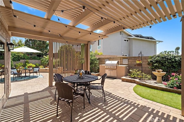 20161 Glacier Cir, Huntington Beach, CA 92646 - view of patio featuring outdoor dining space and a pergola