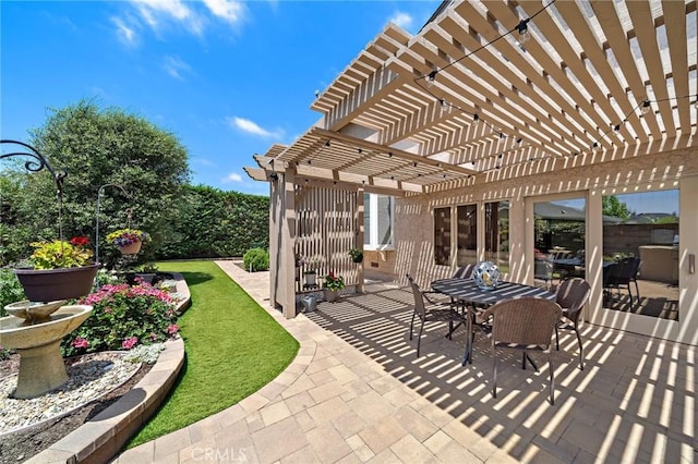 20161 Glacier Cir, Huntington Beach, CA 92646 - view of patio featuring outdoor dining space and a pergola