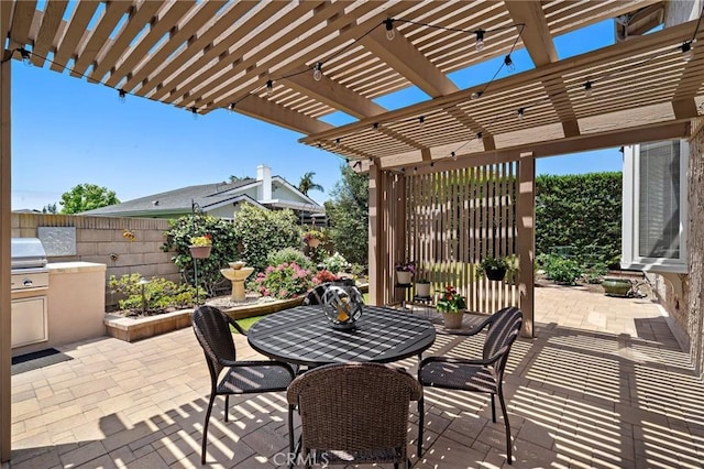 20161 Glacier Cir, Huntington Beach, CA 92646 - view of patio / terrace featuring a pergola and outdoor dining space