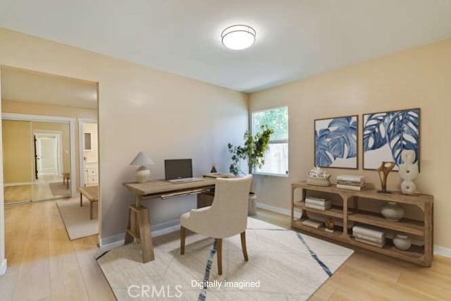 1221 Westminster Ave, East Palo Alto, CA 94303 - office area with light wood-style flooring and baseboards