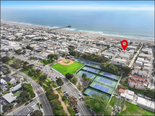 1800 Highland Ave, Manhattan Beach, CA 90266 - aerial view of property and surrounding area with waterfront with a beach