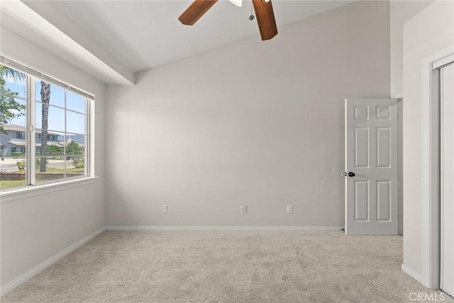 1318 Washington Ave, San Jacinto, CA 92583 - carpeted empty room featuring ceiling fan, baseboards, and beamed ceiling