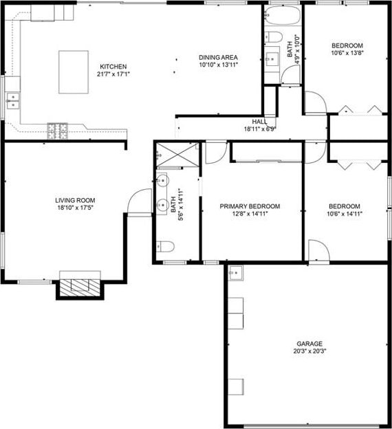1050 Shelburne Ln, Habra, CA 90631 - floor plan / room layout
