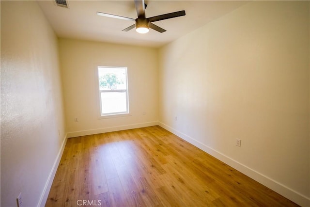 417 S Murdock Ave, Willows, CA 95988 - empty room featuring light wood-style floors, a ceiling fan, and baseboards