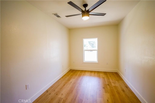 417 S Murdock Ave, Willows, CA 95988 - spare room featuring baseboards, a ceiling fan, and light wood-type flooring