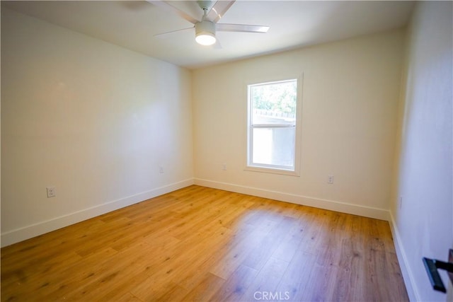 417 S Murdock Ave, Willows, CA 95988 - empty room with baseboards, light wood-style flooring, and ceiling fan