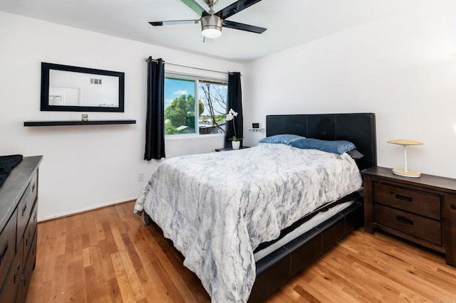 2522 Wanek Rd Unit B, Escondido, CA 92027 - bedroom featuring light wood-style floors and a ceiling fan