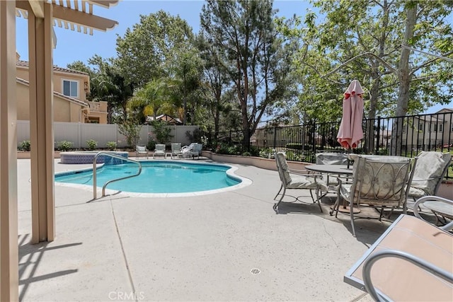 11538 Stoney Brook Ct, Beaumont, CA 92223 - view of pool with a patio area and a fenced backyard