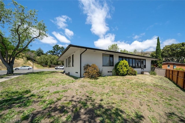 1215 Sylvia Ct, San Luis Obispo, CA 93401 - rear view of property with crawl space