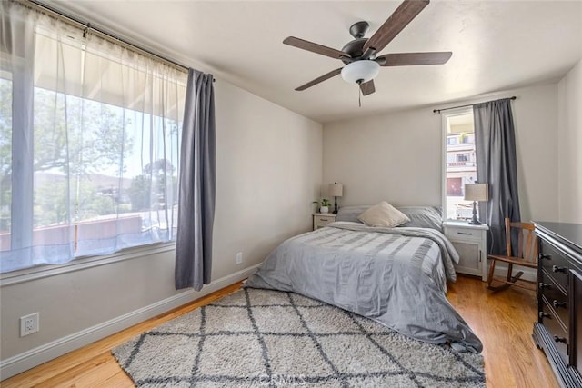 1215 Sylvia Ct, San Luis Obispo, CA 93401 - bedroom featuring multiple windows, light wood-style flooring, and baseboards