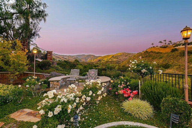 4560 San Antonio Rd, Yorba Linda, CA 92886 - view of yard with a patio area and a mountain view