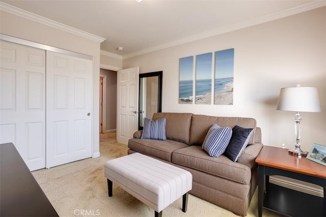 4560 San Antonio Rd, Yorba Linda, CA 92886 - carpeted living room featuring ornamental molding