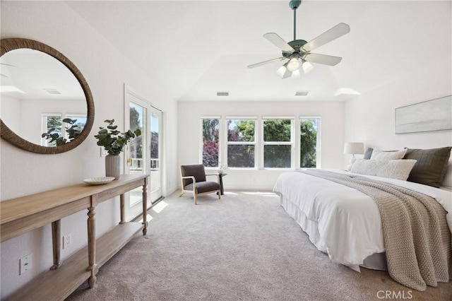 993 Las Palmas Way, San Luis Obispo, CA 93401 - bedroom with carpet, ceiling fan, and lofted ceiling