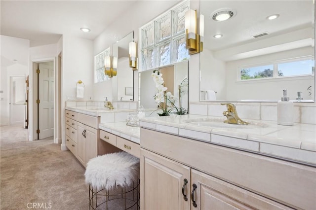 993 Las Palmas Way, San Luis Obispo, CA 93401 - bathroom with vanity and recessed lighting