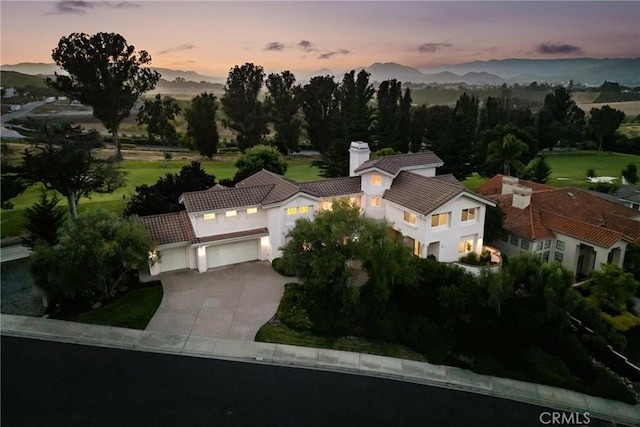 993 Las Palmas Way, San Luis Obispo, CA 93401 - aerial view at dusk of a mountain view