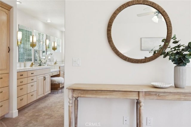 993 Las Palmas Way, San Luis Obispo, CA 93401 - full bathroom with vanity and recessed lighting
