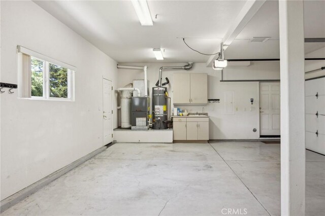 993 Las Palmas Way, San Luis Obispo, CA 93401 - garage with secured water heater, a garage door opener, and heating unit