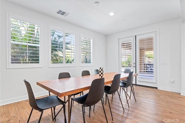 17150 Vita Way, Riverside, CA 92503 - dining area featuring baseboards, light wood-type flooring, and recessed lighting