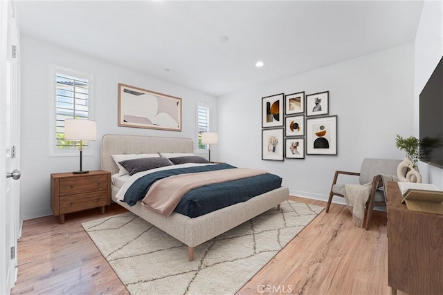17150 Vita Way, Riverside, CA 92503 - bedroom with light wood-style floors, baseboards, and recessed lighting