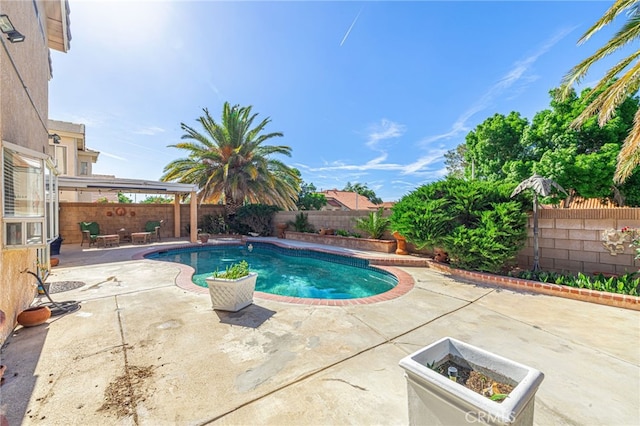 5531 Cordiva Ct, Lancaster, CA 93536 - view of pool with a patio area and a fenced backyard
