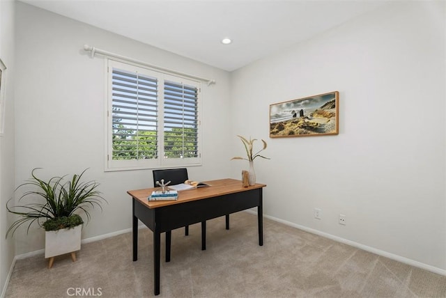 20 Fecamp, Newport Coast, CA 92657 - office featuring light colored carpet, baseboards, and recessed lighting