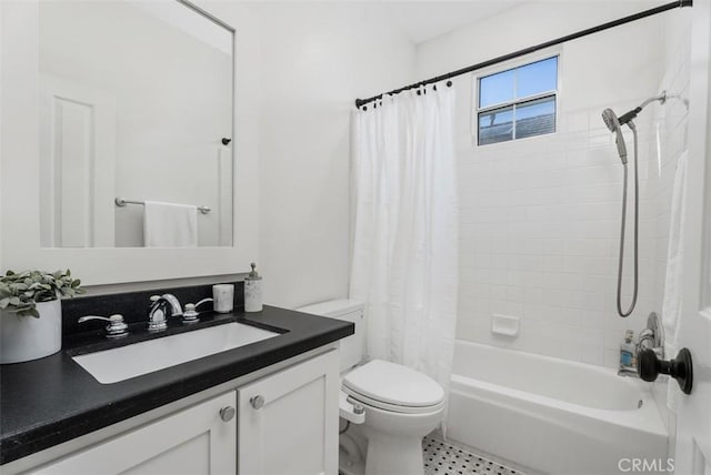 20 Fecamp, Newport Coast, CA 92657 - bathroom with vanity, toilet, and shower / bath combo with shower curtain