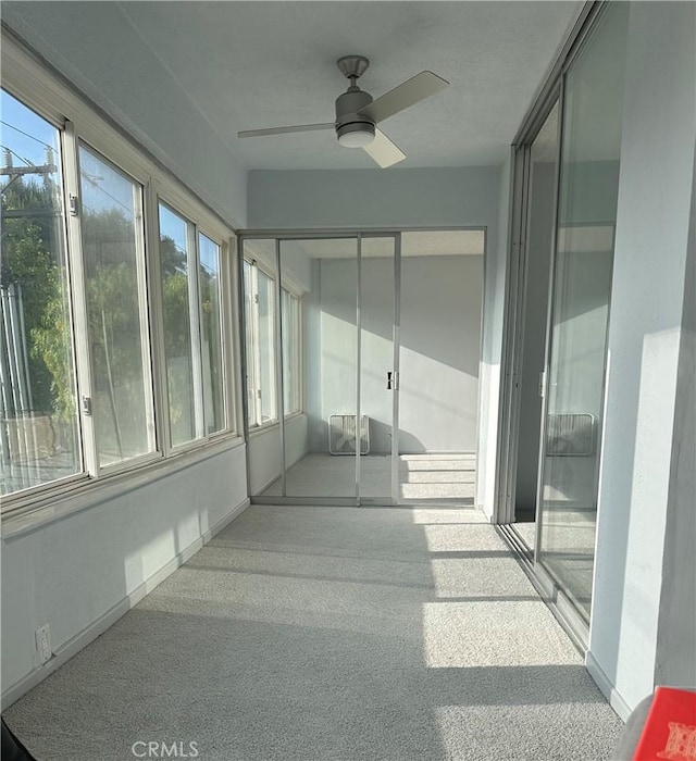 649 Paseo De La Playa Unit 303, Redondo Beach, CA 90277 - unfurnished sunroom featuring a ceiling fan