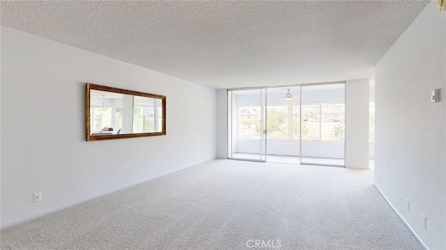 649 Paseo De La Playa Unit 303, Redondo Beach, CA 90277 - empty room featuring carpet floors, a textured ceiling, and a wall of windows
