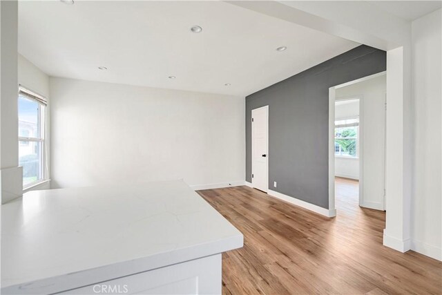 4427 Exposition Blvd, Los Angeles, CA 90016 - spare room with light wood-type flooring, baseboards, and recessed lighting