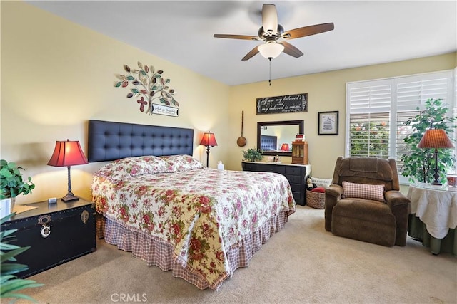 841 Bermuda Dr, Hemet, CA 92543 - carpeted bedroom with ceiling fan
